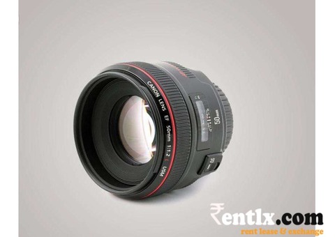 Canon block Lens 50mm f1.2 lens For daily Rental Basis in Ernakulam