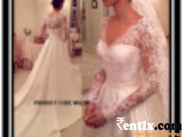 White Wedding gown on Rent international Designs