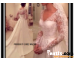 White Wedding gown on Rent international Designs