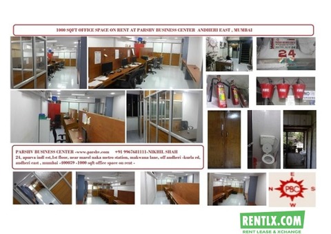 1000 sqft office on rent at andheri east parshv business center