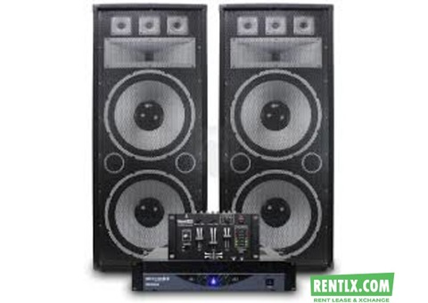 Big speakers & amplifier for party on Rent