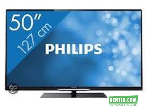 Philips 50ich Led tv on rent