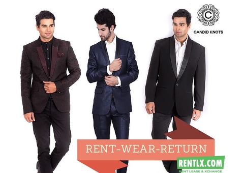 Suits, Blazers, Sherwani, WaistCoat on Rent at CandidKnots.com