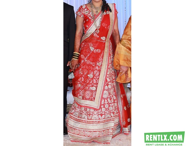 Designer Bridal Ghagra Lehenga for Rent in Pune