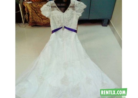 White wedding gown on rent in Mumbai