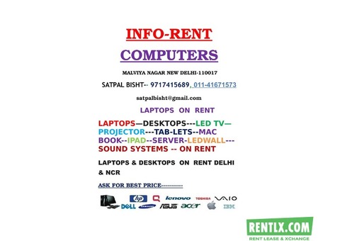 Laptop for Rent in Delhi