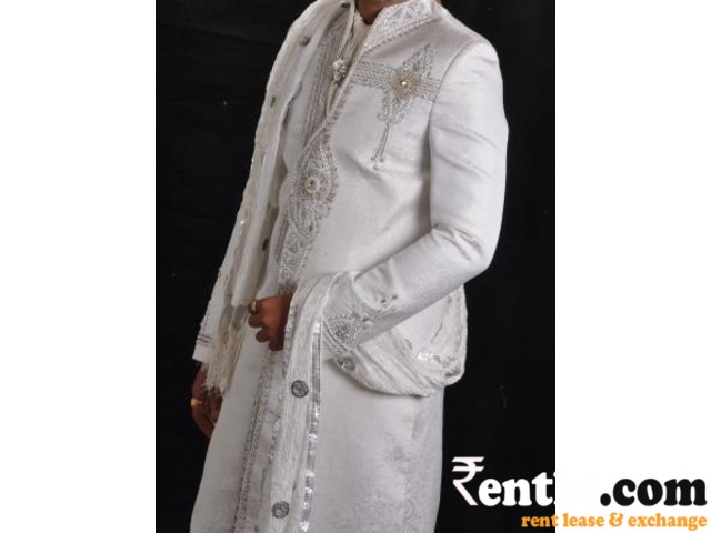 Royal White Wedding Sherwani on Rent in Jaipur