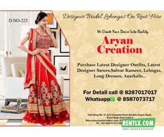 Designer Red Bridal Lehenga On rent in New Delhi