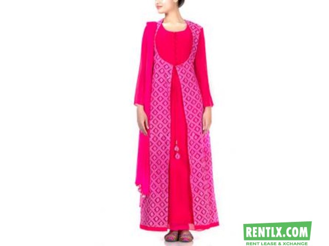 Pink Floor Length Dress on Rent in Ahmedabad