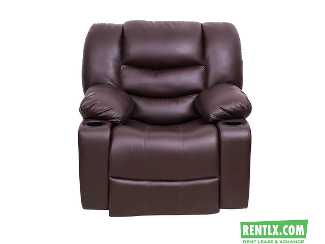Single Seater Leather Recliner Sofa on Rent in Hyderabad