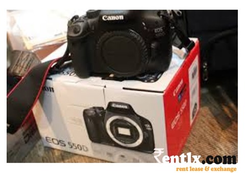 Canon 550d with kit lens for rent