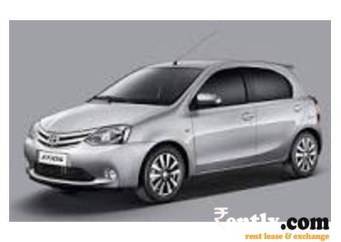 New etios for any tour on rent 
