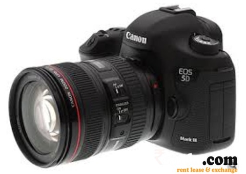 We provide canon camera mark 3 5d with three lenses on rent