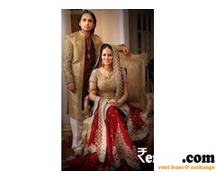 Wedding wear available for bride and grooms on rent