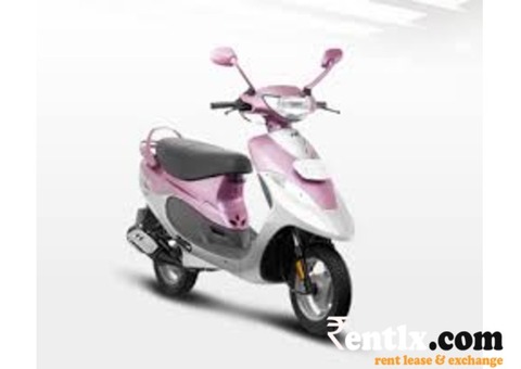 TVS scooty non geared bike on rent 
