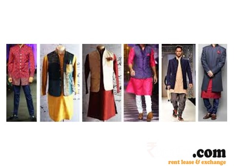 Sarees and mens indowestern party wear on rent in  Delhi