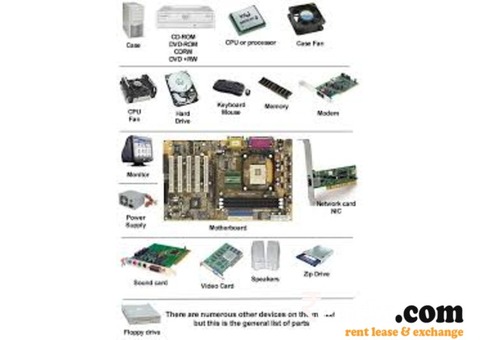 Computer Parts and Accessories available on rent basis in Kolkata