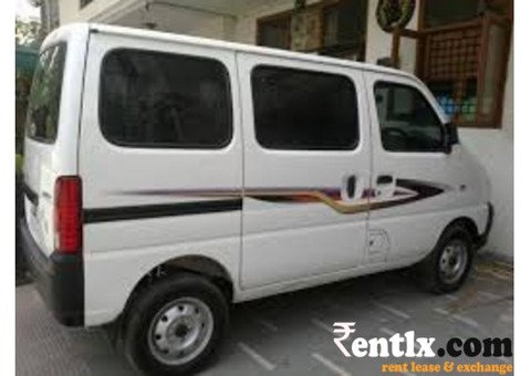 White Echo car for Rent 5 seater A.C