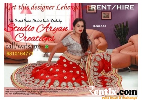 Designer Bridal Lehenga On Rent in Delhi