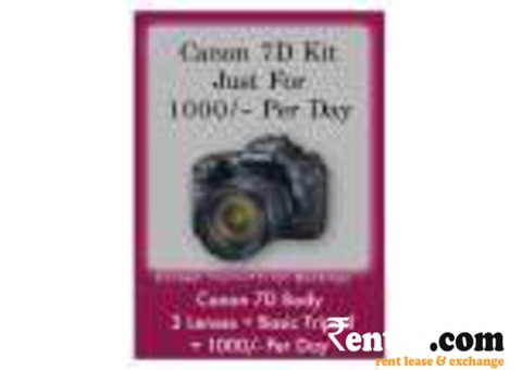 Canon 7D kit for rent