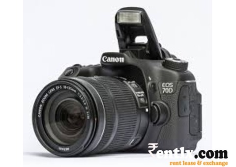 Canon EOS 70D with 18-135mm Lens on Rent in Chennai 