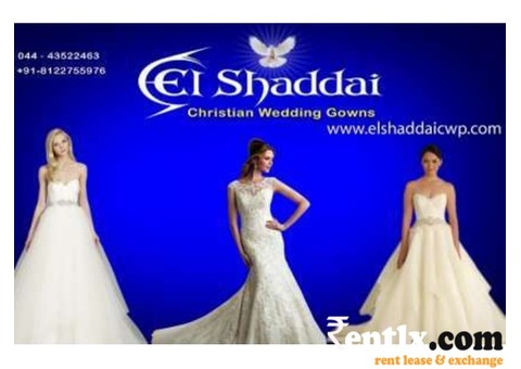 Christian Wedding Gowns on rent in Chennai